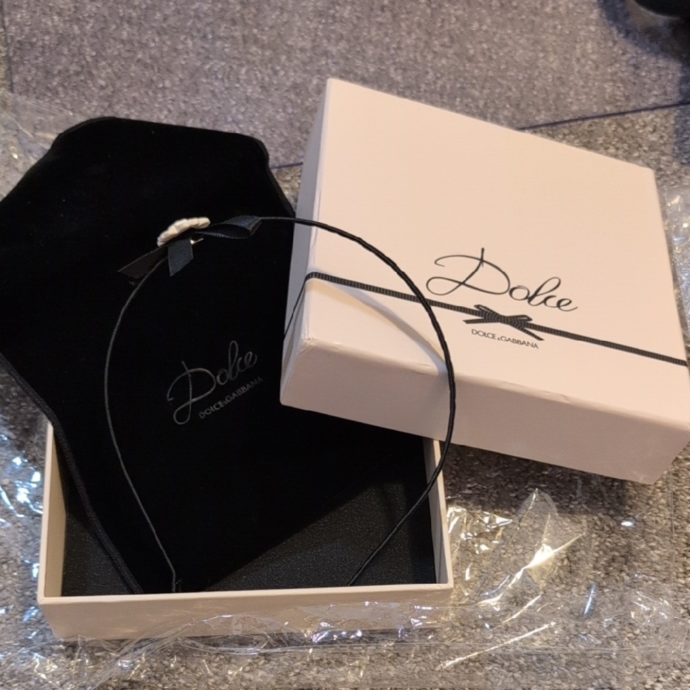 Dolce & Gabbana Black Flower And Bow Headband